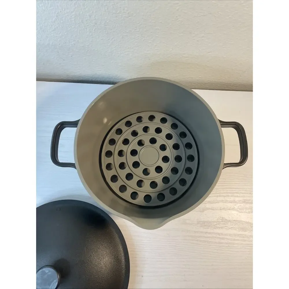 Our Place Perfect Pot 5.5 Qt Ceramic Nonstick Cookware Charcoal w/ Lid